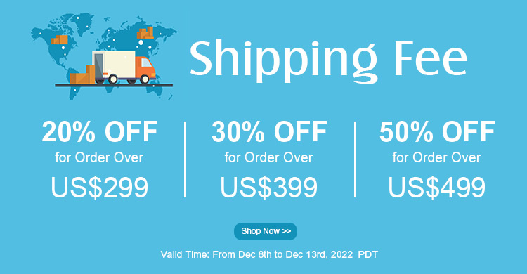 50% OFF Shipping Fee