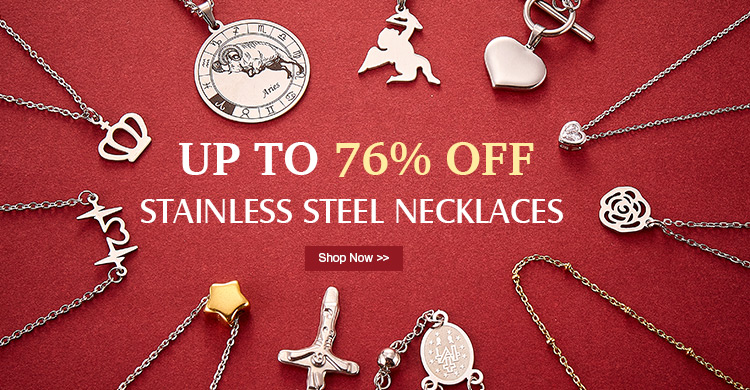 Up To 76% OFF on Stainless Steel Necklaces