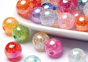Crackle Acrylic Beads