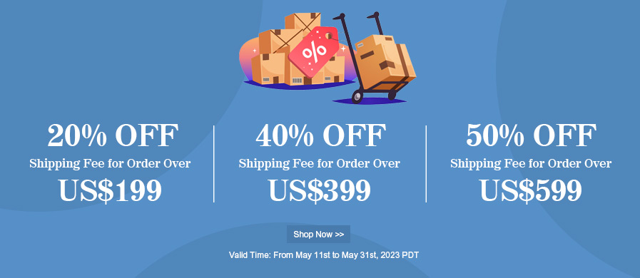 Up to 50% OFF Shipping